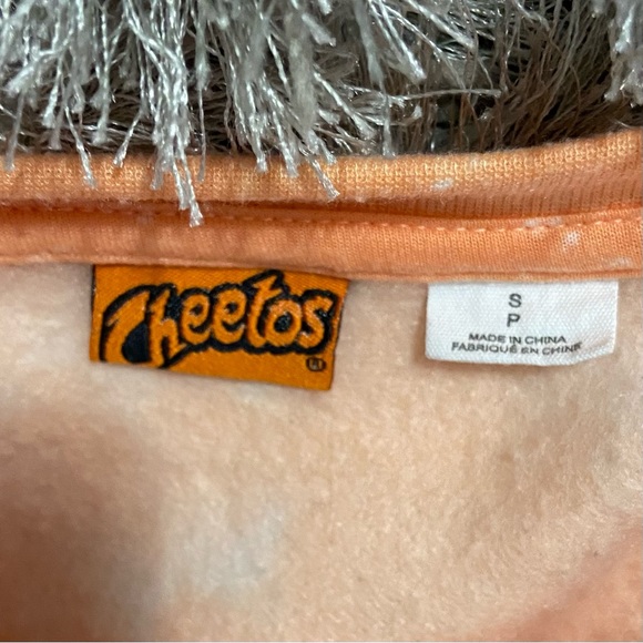 Cheetos unisex orange tone on tone long sleeves pullover sweater. Size S. Used. - Picture 5 of 7